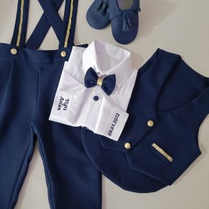 Lacivert Yelekli Smokin Takım