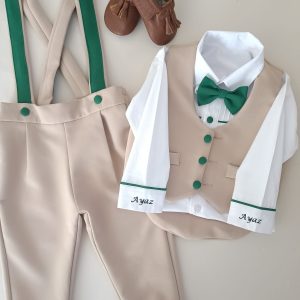 Kapicino kahve Yelekli Smokin Takım