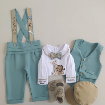 Küf Yeşili Yelekli Smokin Takım