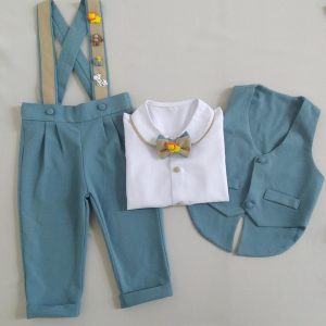 Küf Yeşili Yelekli Smokin Takım