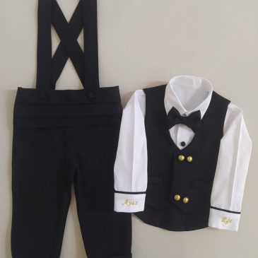 Siyah Yelekli Smokin Takım