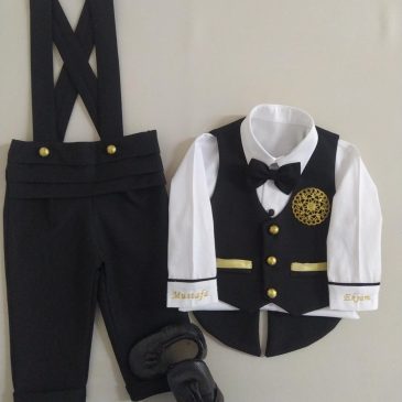 Siyah Yelekli Smokin Takım