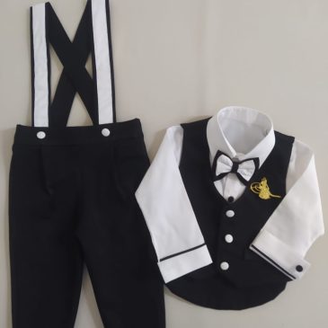 Siyah Yelekli Smokin Takım