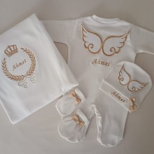 Melek Kanadı ve Başak Detaylı Sütlü Kahve 4. Hastane Çıkış Seti