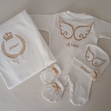 Melek Kanadı ve Başak Detaylı Sütlü Kahve 4. Hastane Çıkış Seti