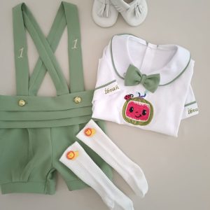 Küf Yeşili Şort Slopet Takım