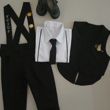 Siyah Yelekli Smokin Takım