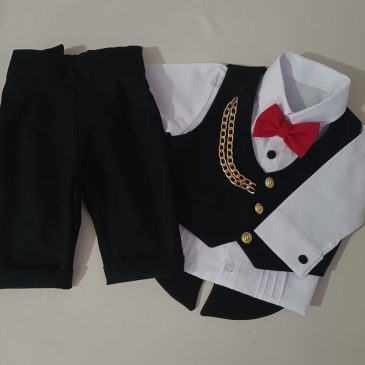 Siyah Yelekli Smokin Takım